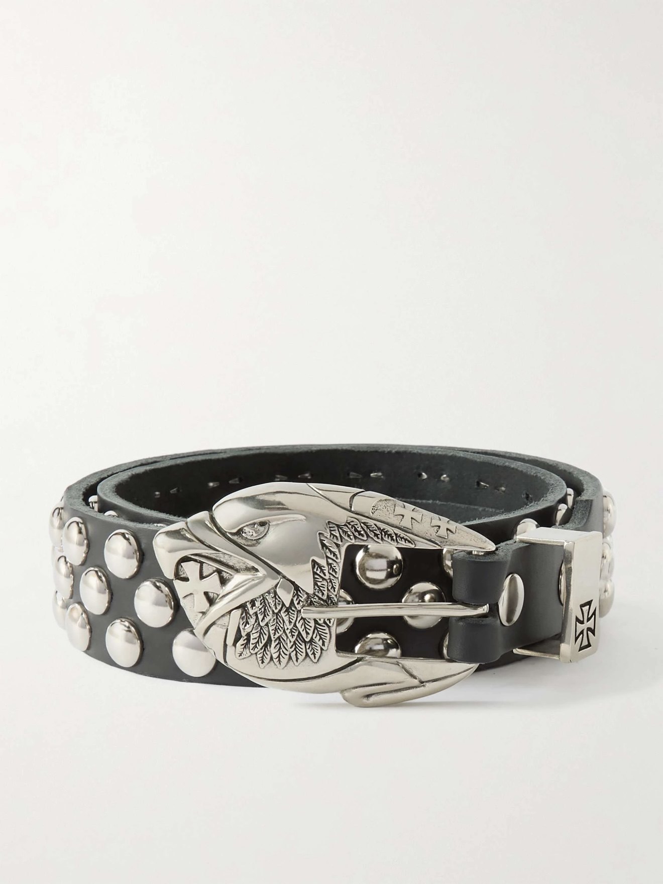 thumbnail for ERD Melancholic Rich Second Generation Eagle Buckle Rivet Punk Belt Top Layer Cowhide Punk Belt
