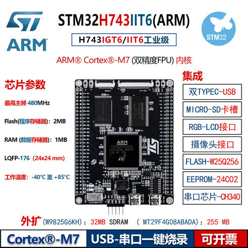 STM32H743IIT6外扩SDRAMRGB屏幕