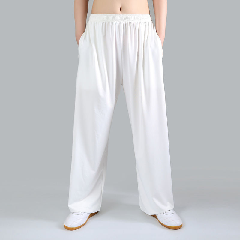 太极裤男棉麻锦武术服装