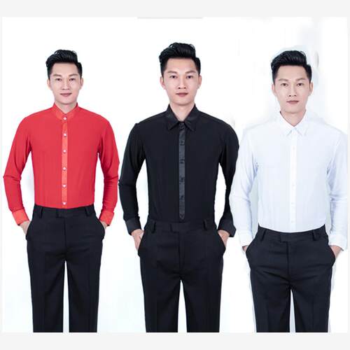 男广场舞国标舞衣比赛表演练功服交谊舞拉丁舞服舞蹈服跳舞服