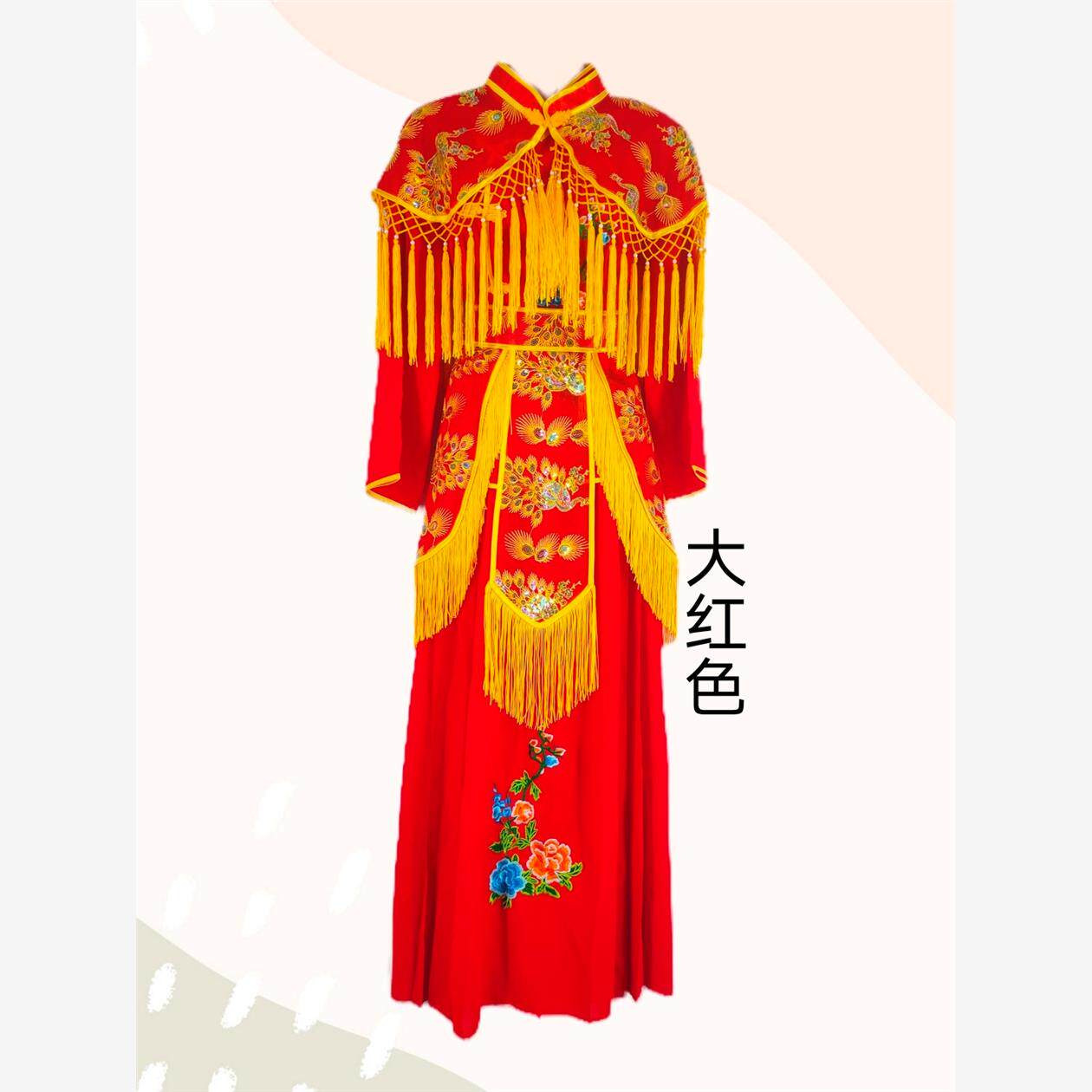 新款麻纱袄裙秧歌服套装