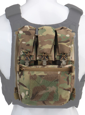 FCPC V5背心战术攻击背板拓展水袋包翻盖工具迷彩杂物YKK10号拉链