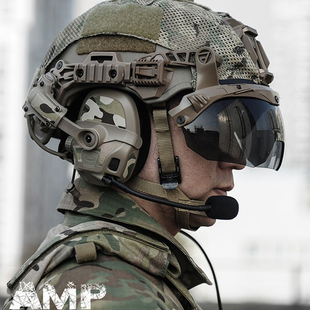 拾音降噪耳机通信战术头盔射击耳罩头戴式 AMP数字版 FCS新版 FMA