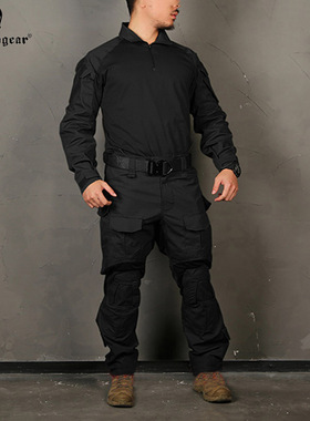 爱默生G3 BK纯黑色军迷战术户外作训青蛙套服T恤上衣裤子套装现货