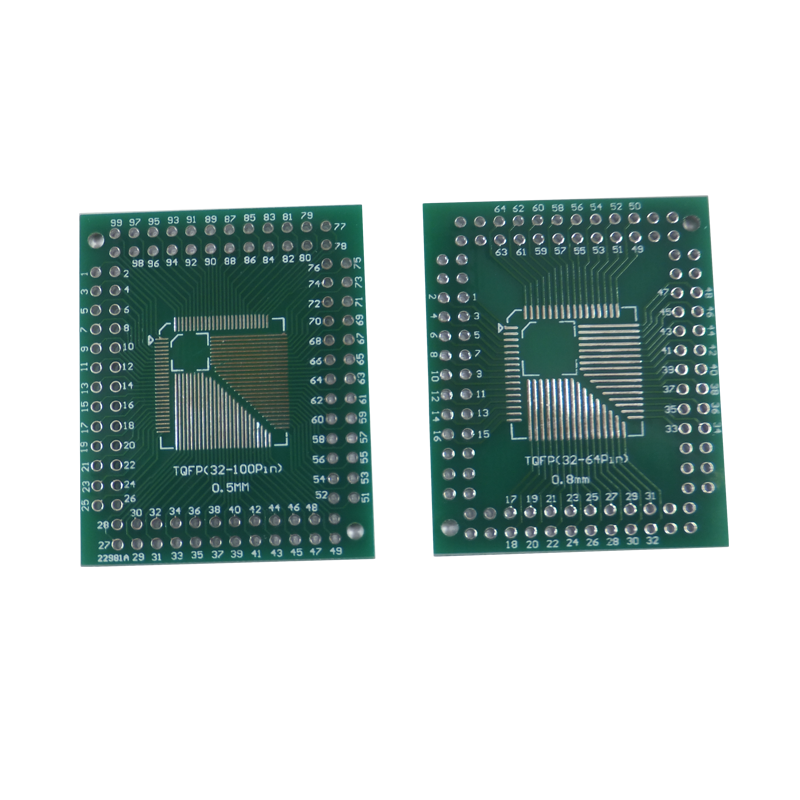 LQFP/FQFP/TQFP 32 44 64 80 100转直插转接板 0.5/0.8mm均适用