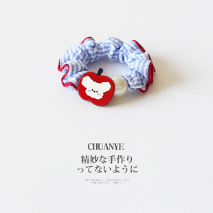 川野日韩仿珍珠小猫小狗小肠发圈女新款可爱百搭扎丸子头皮筋发饰