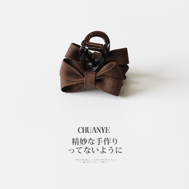 川野法式牛仔蝴蝶结抓夹