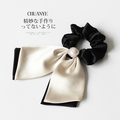 川野法式缎面飘带发绳