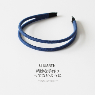 川野日韩针织毛线发箍新款简约时尚发箍女日常外戴高颅顶头饰发饰