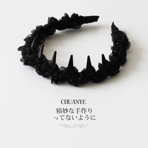 川野超仙网纱褶皱发箍