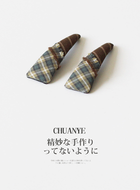 川野法式咖绿色布艺拼色bb夹女新款轻奢时尚后脑勺侧边夹头饰发饰