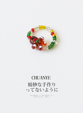 川野法式圣诞树姜饼人戒指