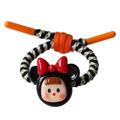 川野卡通少女心头绳粉色打结发圈