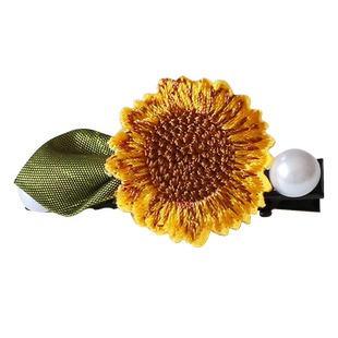 川野向日葵刘海夹网红2025年新款气质侧边发卡女可爱夹子头饰发夹