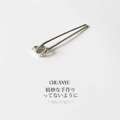 川野欧美极简金属打结发簪