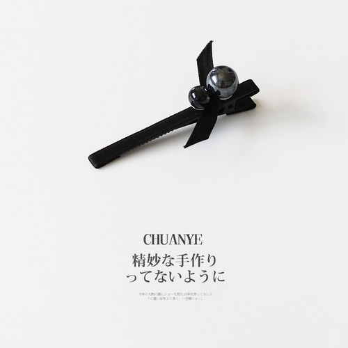 川野简约珍珠一字发夹！