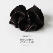 川野法式 黑色针织条纹橡皮筋新款 简约百搭发绳高弹力耐用头饰发饰