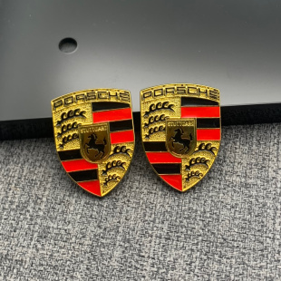 911 方向盘标 车标 保时捷 车内外装 panamera 贴标志 饰小标 卡宴