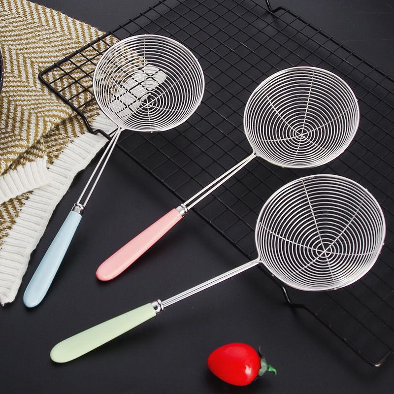 加厚不锈钢珍珠漏勺家用火锅勺子过滤网筛线漏沥水捞勺奶茶店漏勺