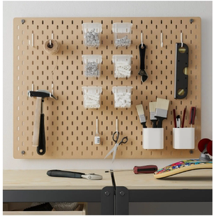 IKEA宜家代购 斯考迪斯 多功能挂板 洞洞板卧室挂墙隔板神奇收纳
