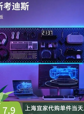 IKEA宜家斯考迪斯洞洞板钉板收纳整理架玩家多功能置物架神器代购