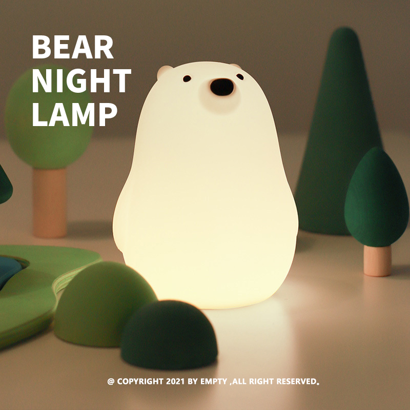 MUID | BEAR NIGHT LAMP 小白熊硅胶入眠灯 圆萌可爱 治愈暖光 家装灯饰光源 小夜灯 原图主图