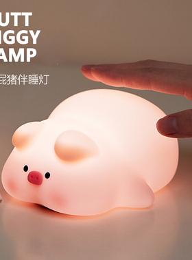 Butt Piggy Lamp | 屁屁猪 伴睡夜灯 拍打感应 延时关灯 亮度调节