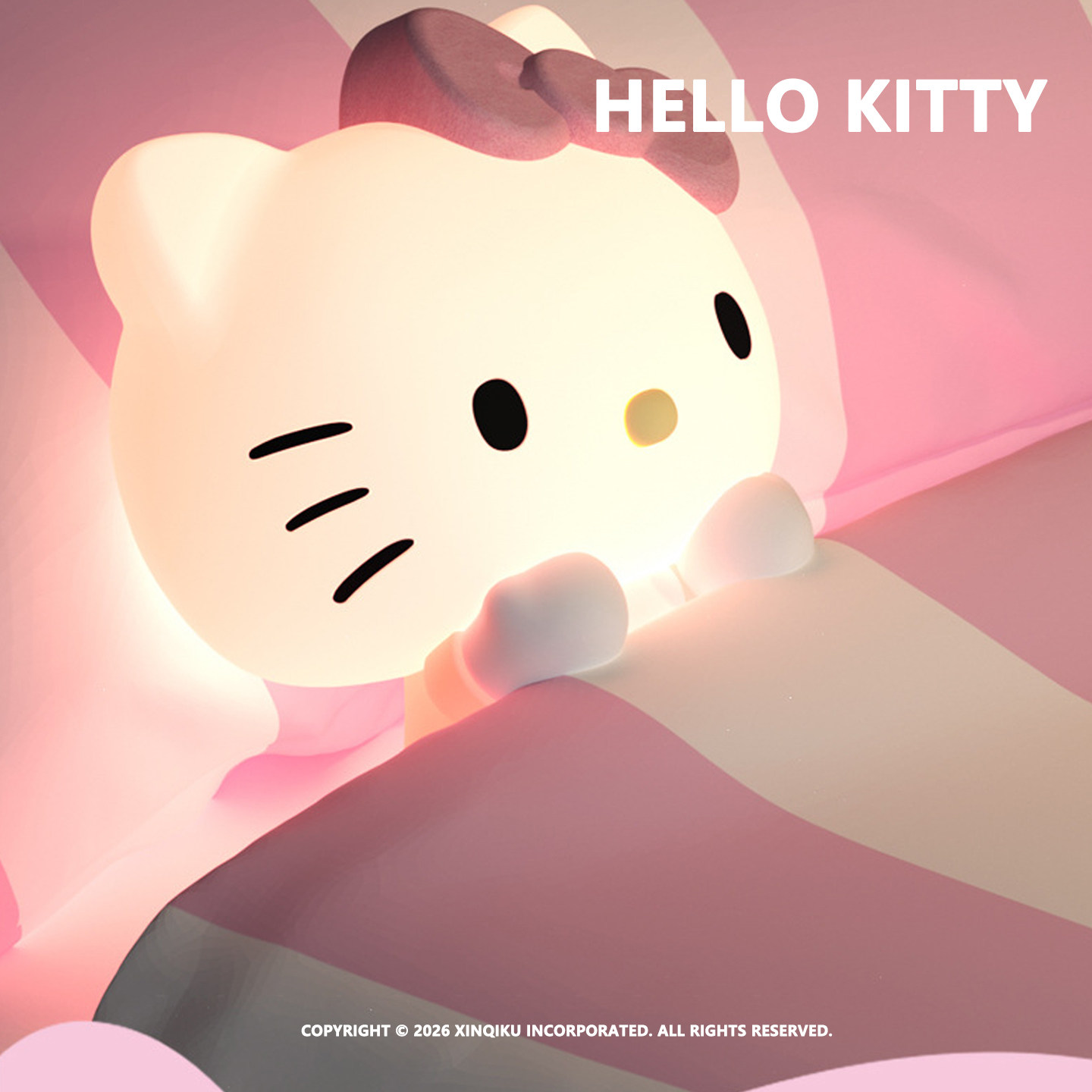 KITTY凯蒂猫氛围夜灯拍打感应