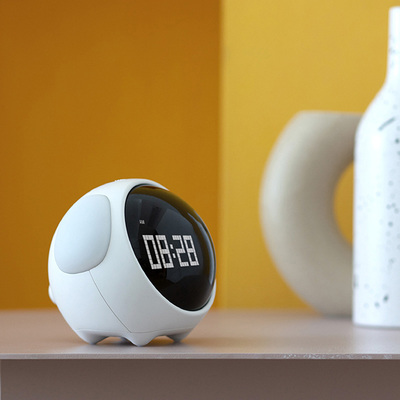 HBK  Pixel Alarm Clock 像素电子表情闹钟 声控夜灯 贪睡唤醒