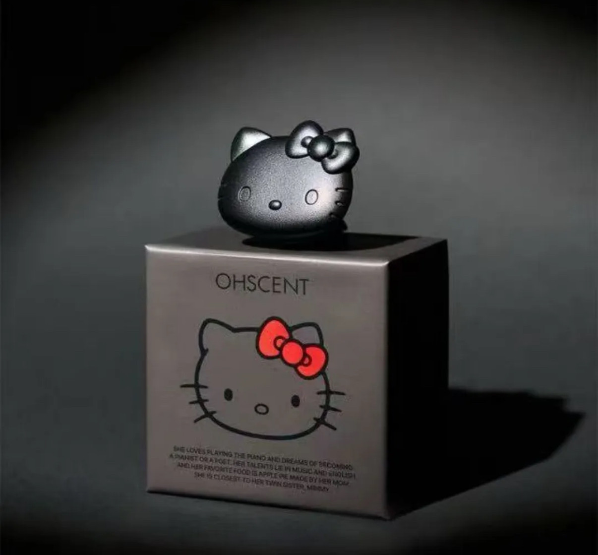 韩国OhScent联名哑光黑色hellokitty车载香薰出风口装饰无火香薰