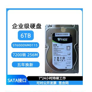 ST6000NM0115机械硬盘6T/SATA企业级硬盘7200转256垂直服务器