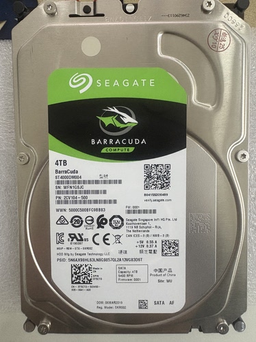 监控4T机械硬盘ST4000DM004台式机监控硬盘4T 5900转垂直盘