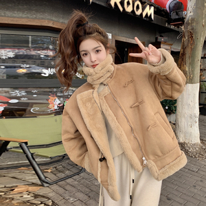 [现货】新款皮毛一体外套加绒加厚外套179-709-P195-K288，女装短外套，浙宝179