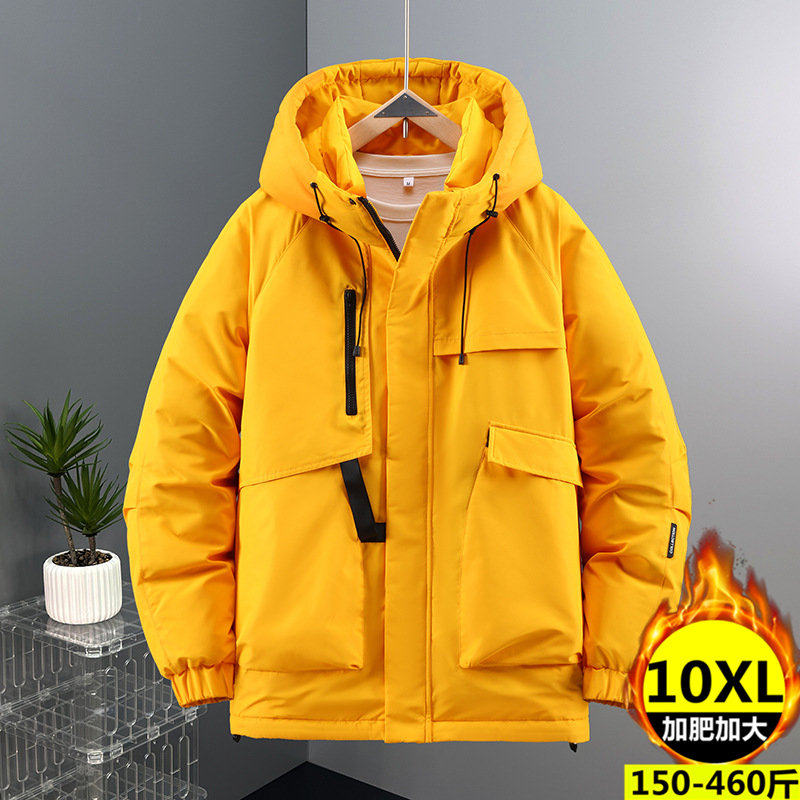 超大码男装棉衣加肥加大口袋宽松时尚胖男孩青年款个性300斤棉服