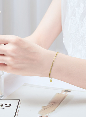 夏秋季个性搭配时尚电镀金色