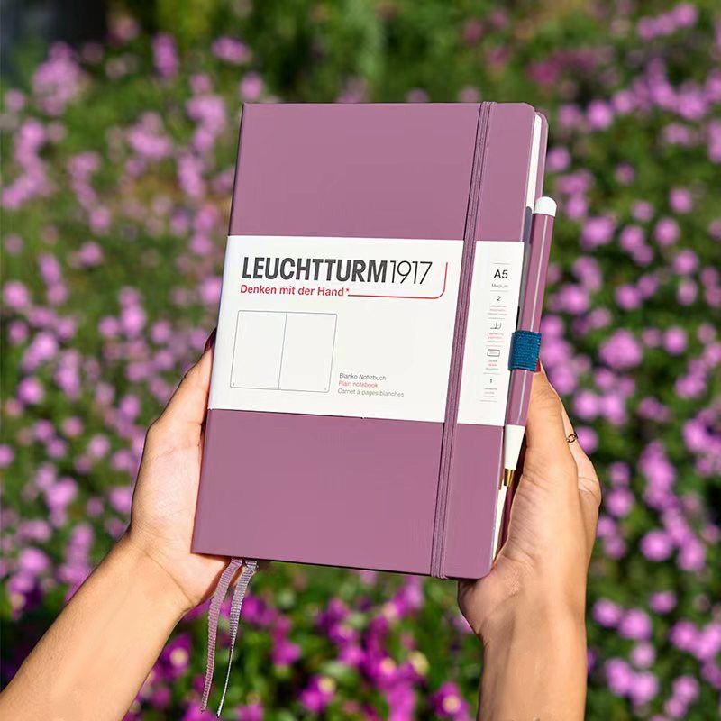 LEUCHTTURM1917灯塔脏玫瑰软硬皮笔记本学习日记事商务A5 A6 B5