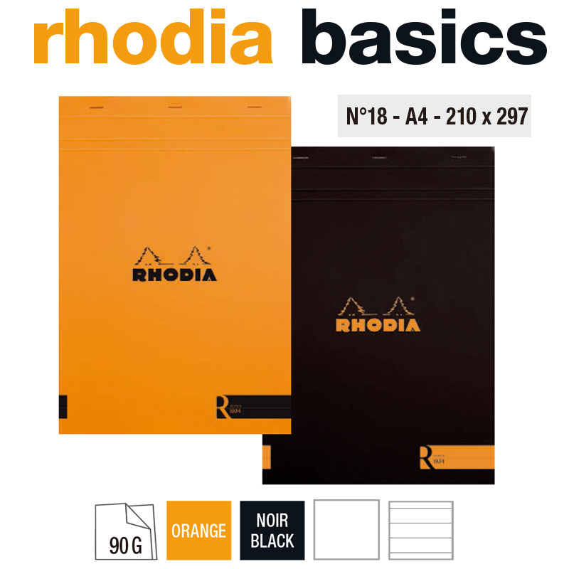 Rhodia罗地亚法国经典上翻拍纸本A4横线笔记本记事本米黄护眼纸