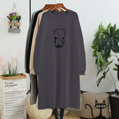 懒人浴袍棉质长款 秋冬季 一体式 睡袍男生宽松胖大码 家居服 卡通长袖