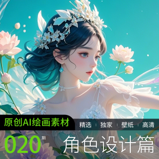 AI绘画参考高清美女动漫角色设计游戏花仙子素材图片手机电脑壁纸