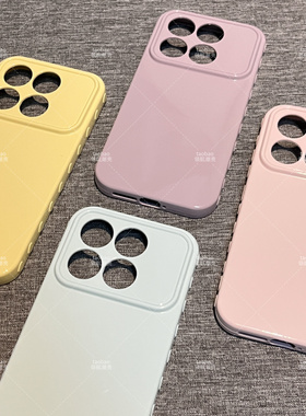 新款亮面紫色大视窗适用Air苹果iPhone 17Pro Max手机壳16E/15/14plus光面12纯色11少女13PRO+全包SE4软硅胶