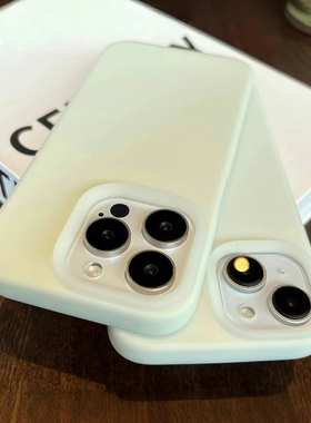 ins浅绿色三星S24 FE手机壳S25+真液态硅胶S23软糯Ultra果冻简约全包防摔纯色网红不发黄新款曼波绿男女创意