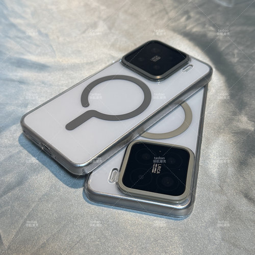 内置磁吸红米K80小米15手机壳15Ultra不发黄透明硬poco F7 pro无线充电超薄散热创意问号高级感男女大孔适用