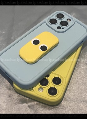 韩国insK11适用OPPO Reno8手机壳9/10pro+搞怪眼睛5K/7/6/4SE折叠支架A97卡通A58X全包A93S/a56防摔A92S硅胶