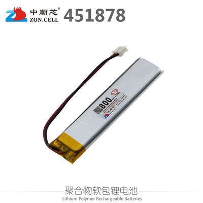 451878内置电芯点读笔珈蓝机械键盘细长形聚合物锂电池3.7V