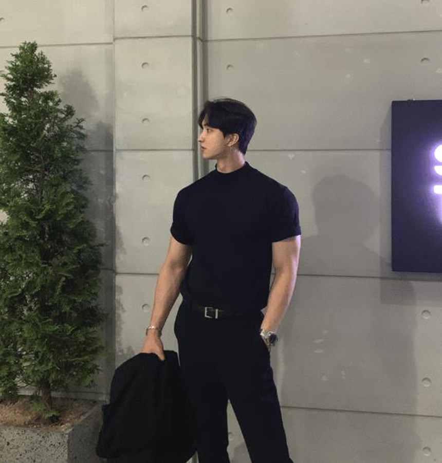 半高领针织衫男紧身弹力短袖t恤西服内搭打底衫莫代尔小高领体恤