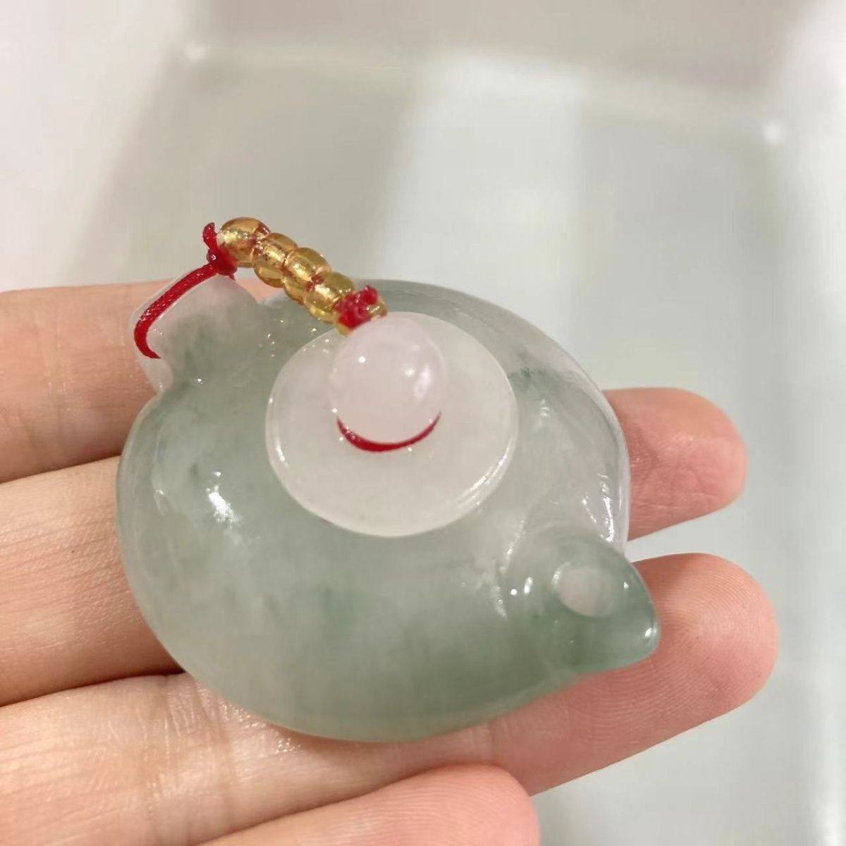 新疆金丝玉把把壶.手把件天山翠玉石雕刻紫罗兰小壶挂件古风道具