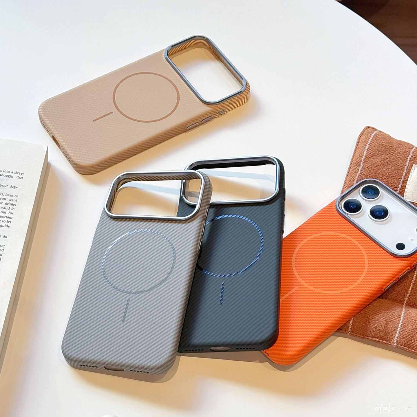 Magsafe同款细圈磁吸适用苹果17promax手机壳新款凯夫拉碳纤维纹iPhone16promax保护壳超薄肤感ip15pm硬外壳