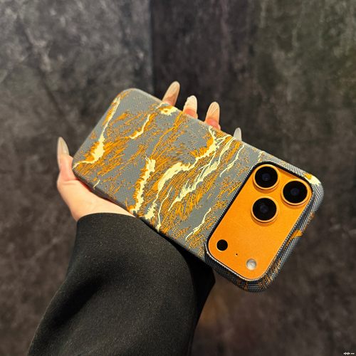 超薄三包散热适用苹果18promax磁吸手机壳iPhoneAir海浪碳纤维纹17PM磨砂16凯夫拉纹15半包防摔PC硬14保护套