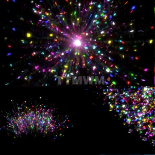 16个彩色纸片飞洒爆炸喷射喜庆庆祝碎纸飘落视频素材 Confetti
