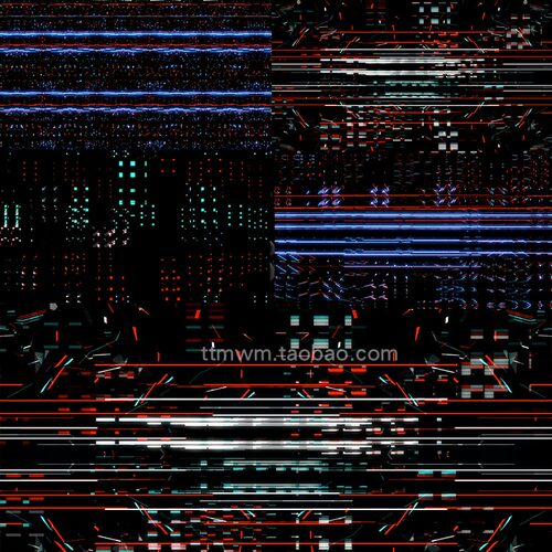 5个数字故障Glitch信号损坏舞台背景动画4k循环视频素材VJloops